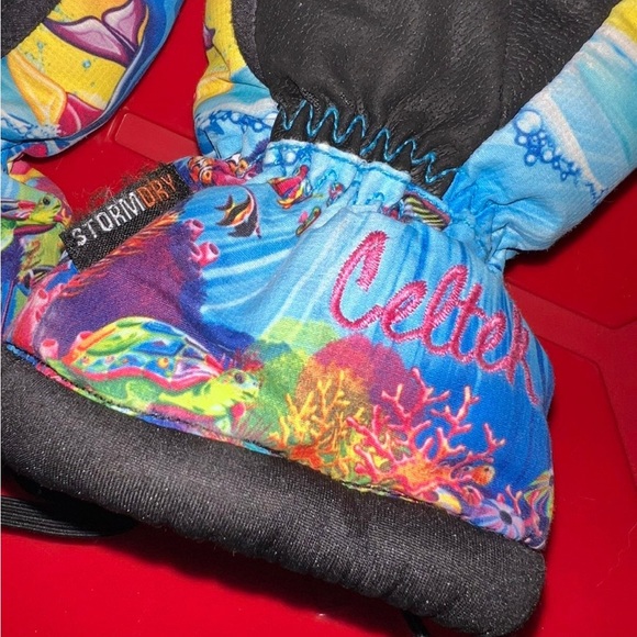Lisa Frank Dolphin Celtek Mittens - Picture 2 of 4